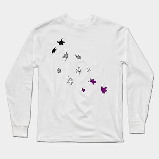 Heartstopper Leaves (asexual colours) Long Sleeve T-Shirt